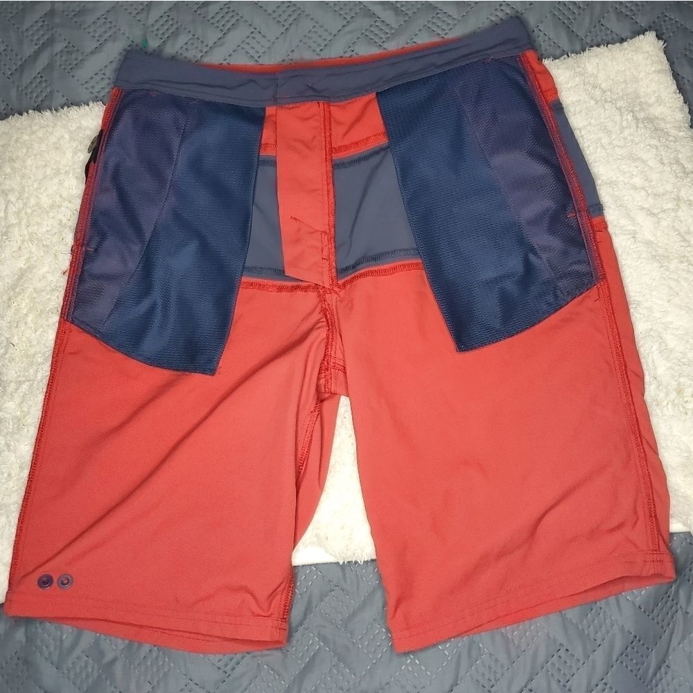 NÜCO RED AND BLUE COLORBLOCK SWIM TRUNK - Picture 3 of 10